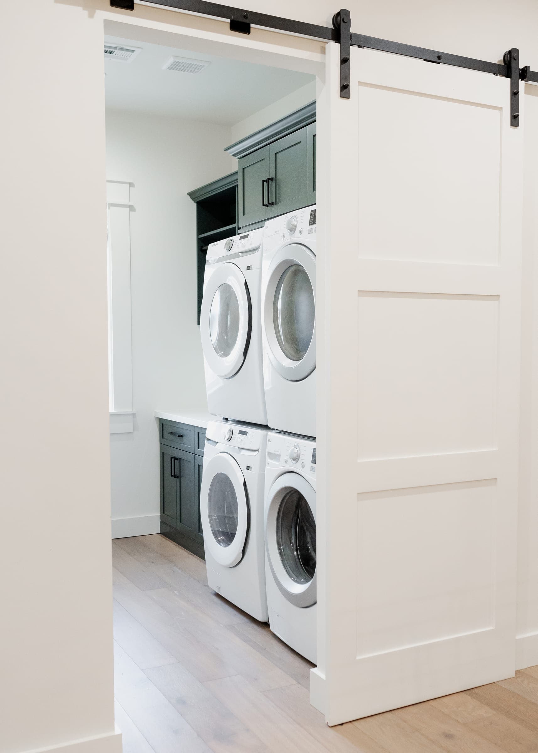 Custom laundry room cabinets by Classy Closets in San Diego