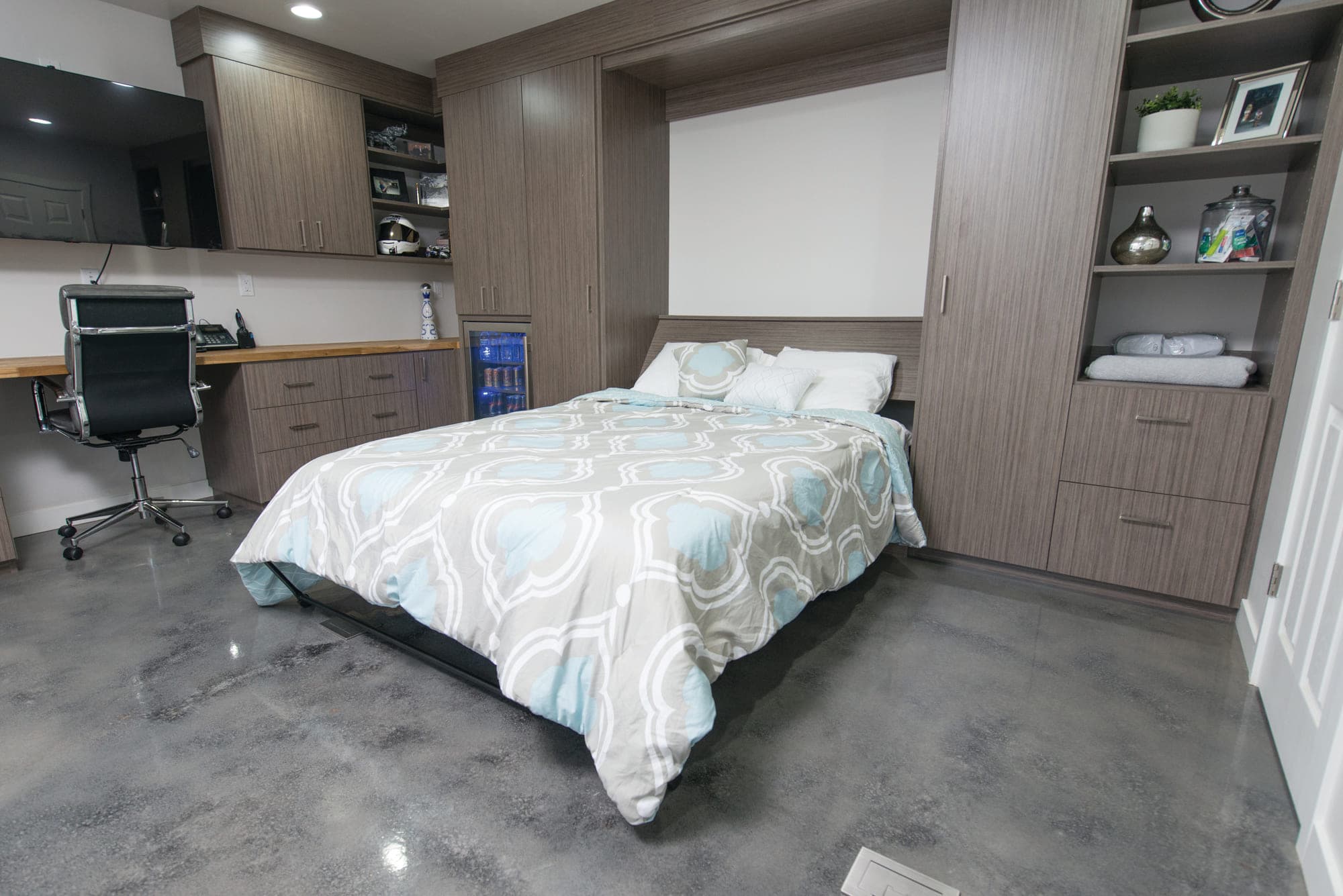 Custom murphy & wall beds detail by Classy Closets in San Diego